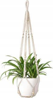 Stojan na kvety - Závesný stojan na kvety Macrame pre kvety Boho vyrobený zo šnúrky